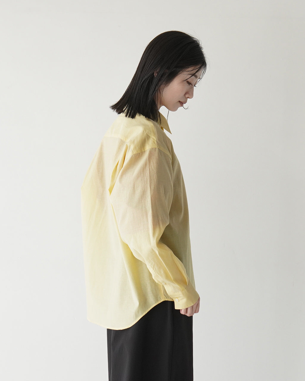 【アウトレット!30%OFF】nicholson&nicholson ニコルソン アンド ニコルソン レギュラーカラーシャツ CLEA-SILK 長袖 ブラウス コットン シルク カシュクール 2WAY シャンブレー リラックスフィット レイヤード 日本製【送料無料】