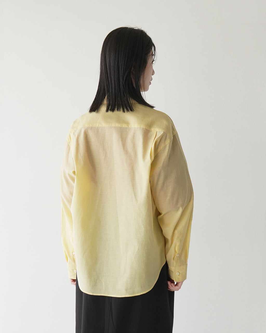 【アウトレット!30%OFF】nicholson&nicholson ニコルソン アンド ニコルソン レギュラーカラーシャツ CLEA-SILK 長袖 ブラウス コットン シルク カシュクール 2WAY シャンブレー リラックスフィット レイヤード 日本製【送料無料】