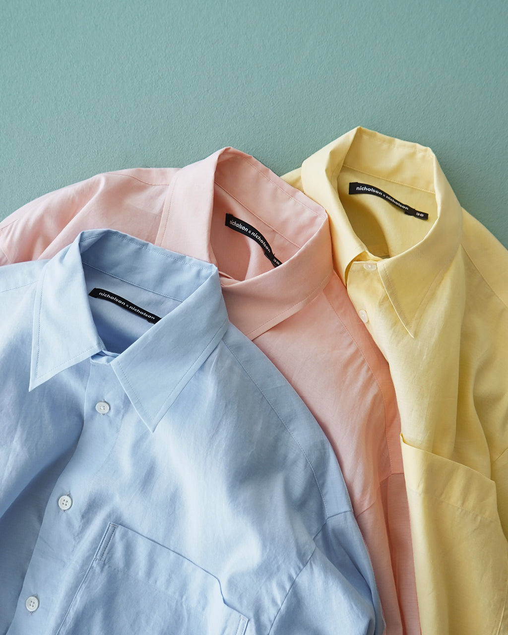【アウトレット!30%OFF】nicholson&nicholson ニコルソン アンド ニコルソン レギュラーカラーシャツ CLEA-SILK 長袖 ブラウス コットン シルク カシュクール 2WAY シャンブレー リラックスフィット レイヤード 日本製【送料無料】