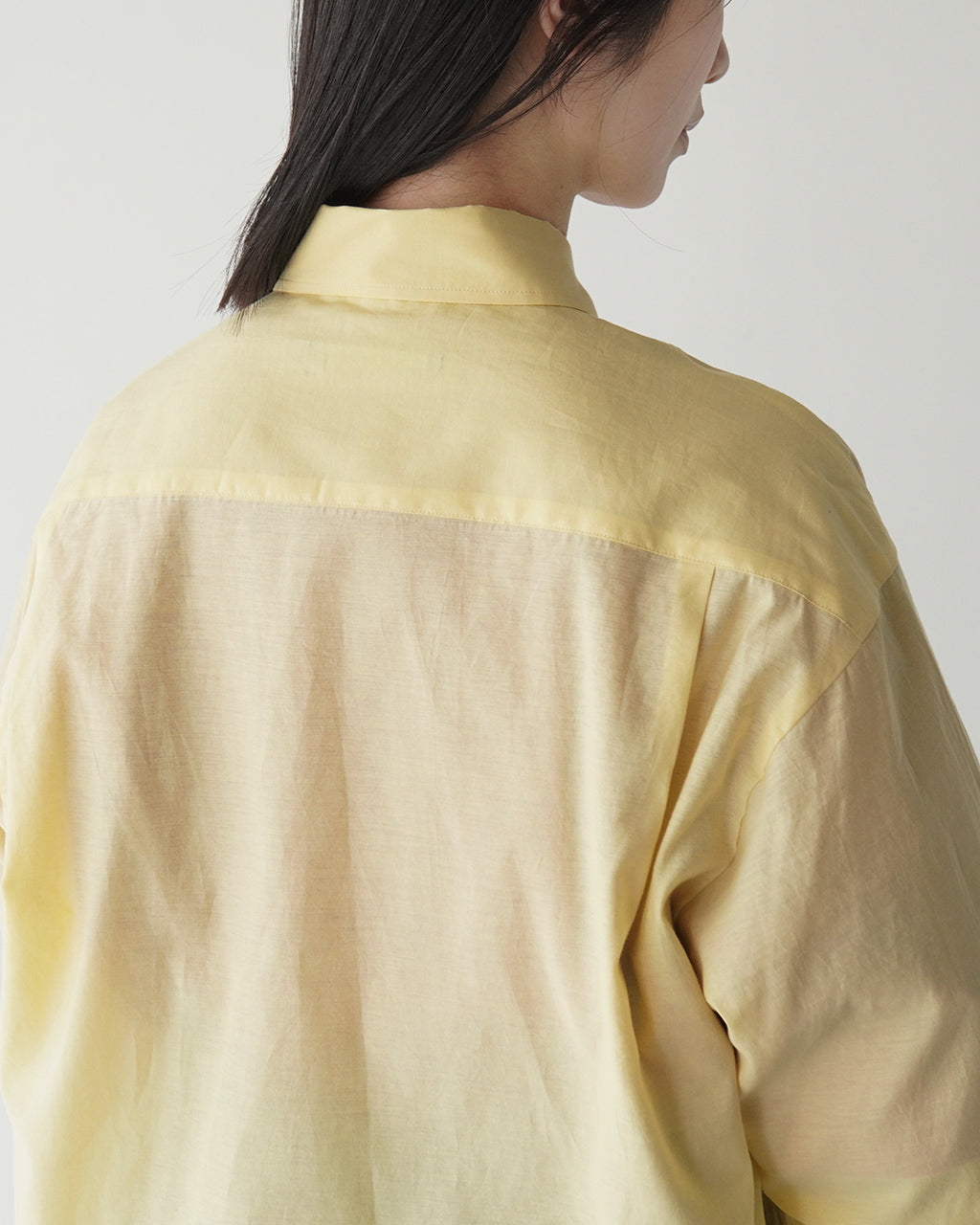 【アウトレット!30%OFF】nicholson&nicholson ニコルソン アンド ニコルソン レギュラーカラーシャツ CLEA-SILK 長袖 ブラウス コットン シルク カシュクール 2WAY シャンブレー リラックスフィット レイヤード 日本製【送料無料】