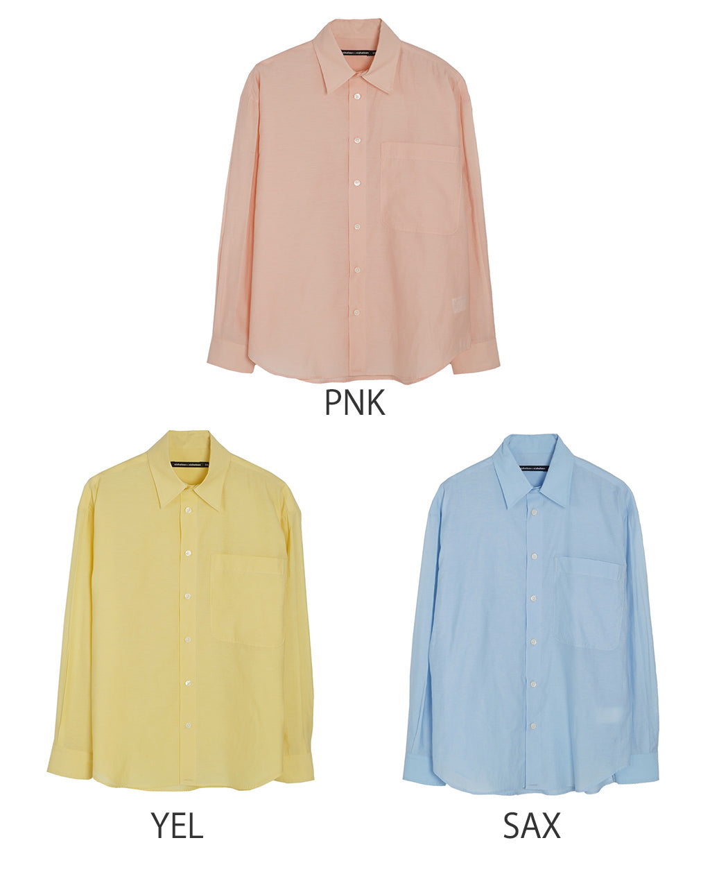 【アウトレット!30%OFF】nicholson&nicholson ニコルソン アンド ニコルソン レギュラーカラーシャツ CLEA-SILK 長袖 ブラウス コットン シルク カシュクール 2WAY シャンブレー リラックスフィット レイヤード 日本製【送料無料】