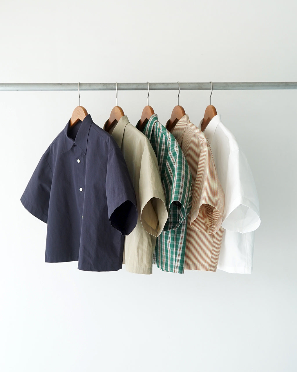 【SALE!40%OFF】ショート丈 半袖 ボタンシャツ ODETTE-Ws ドライタッチ レイヤード シャツ ショート丈