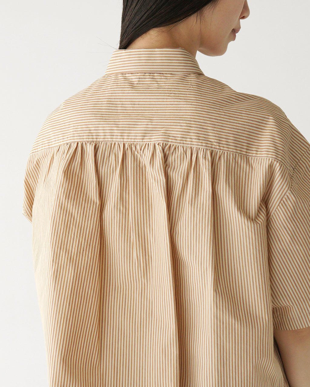 【SALE!40%OFF】ショート丈 半袖 ボタンシャツ ODETTE-Ws ドライタッチ レイヤード シャツ ショート丈