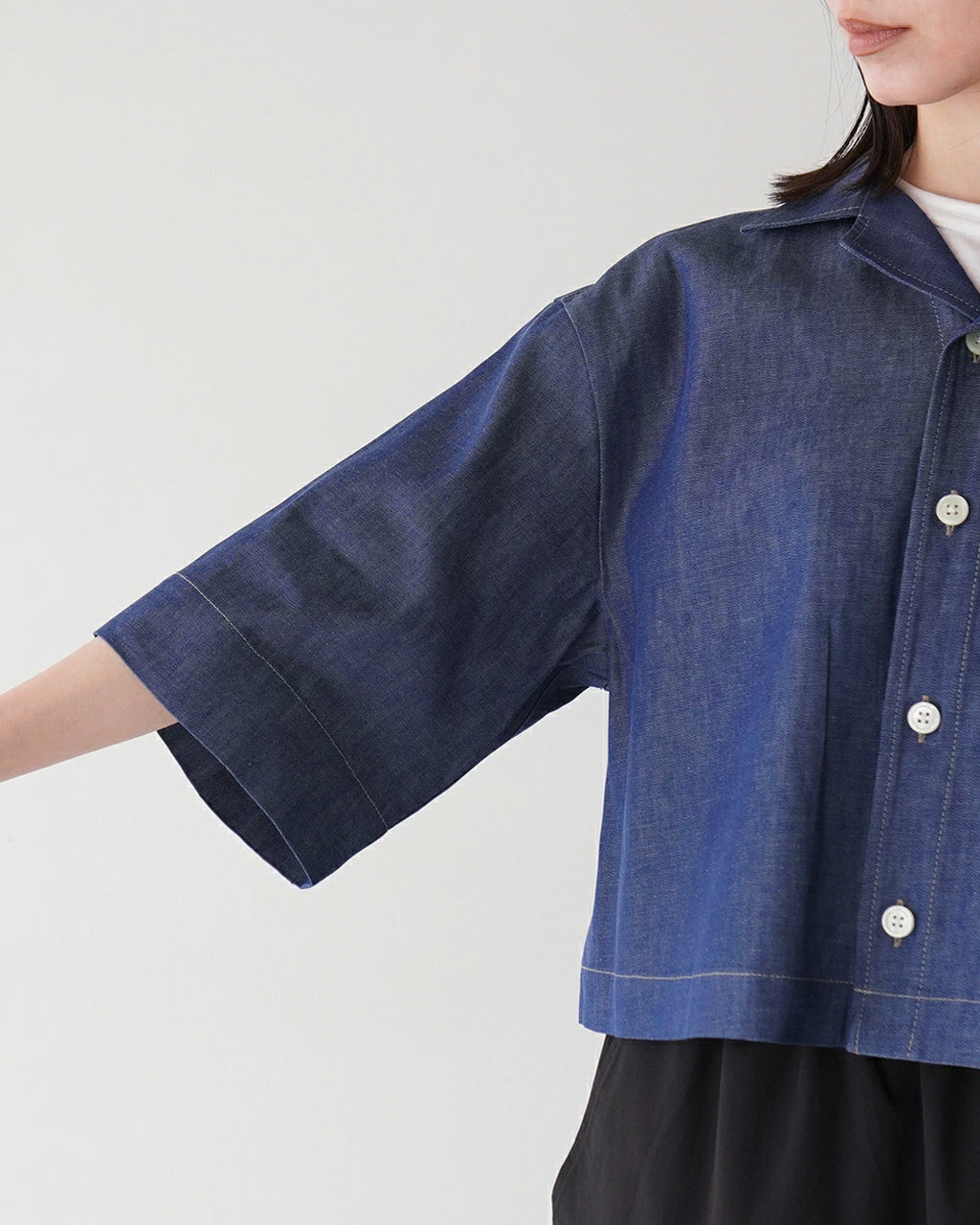 OPEN COLLAR SHIRT ROMA-DENIM【先行予約】【2026年4月下旬頃入荷予定】