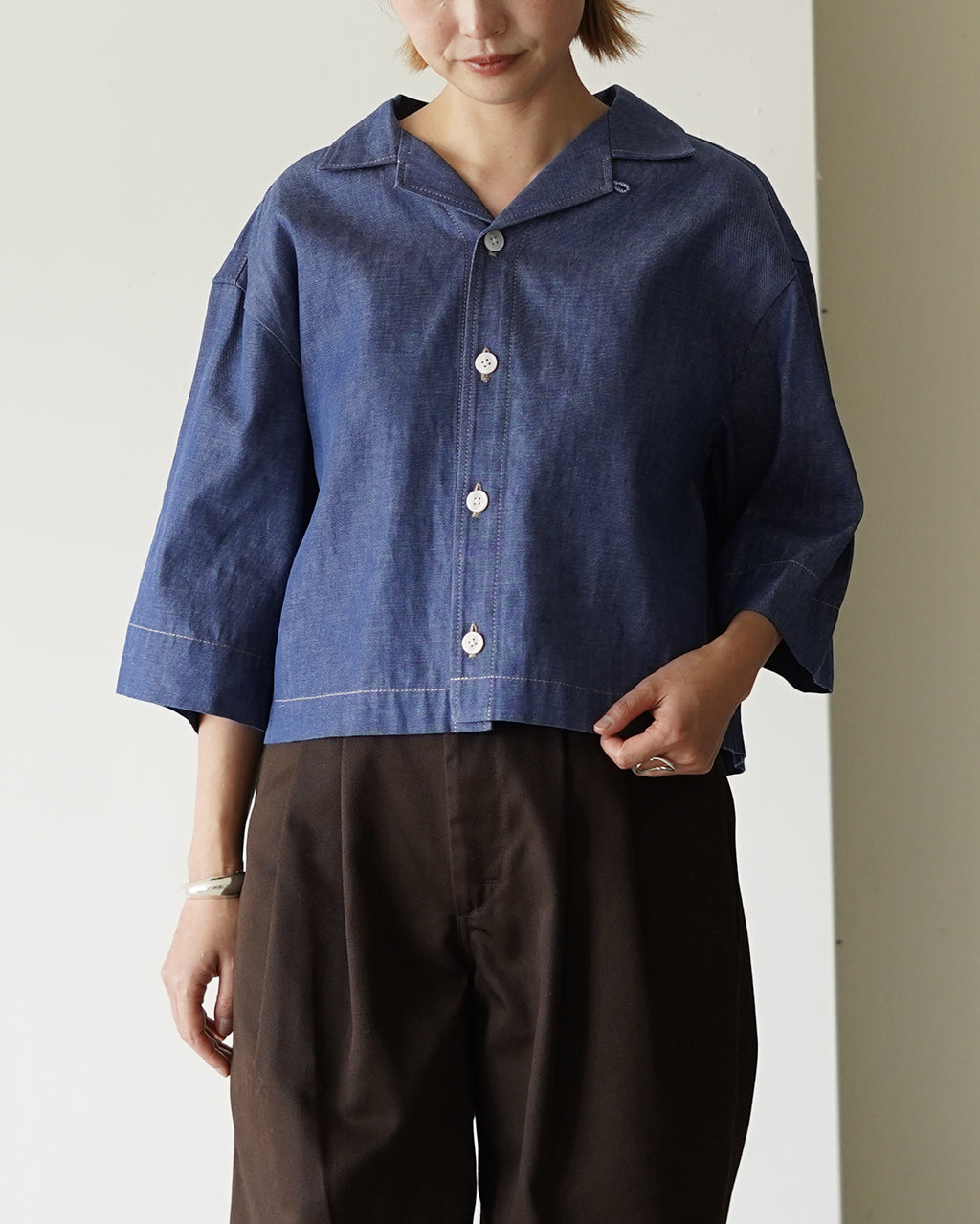 OPEN COLLAR SHIRT ROMA-DENIM【先行予約】【2026年4月下旬頃入荷予定】