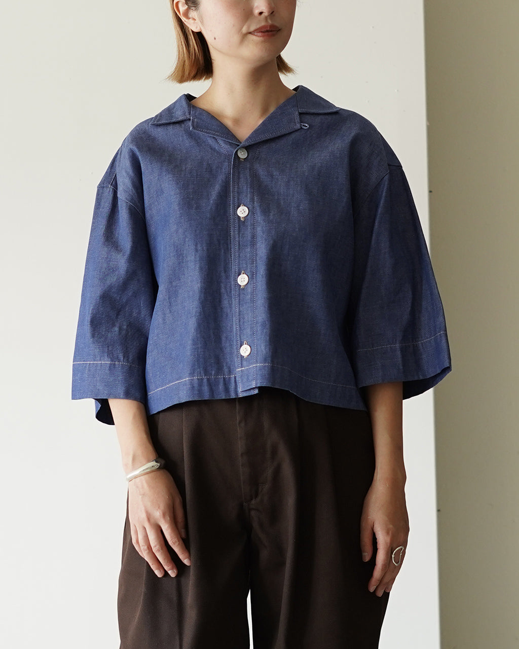 OPEN COLLAR SHIRT ROMA-DENIM【先行予約】【2026年4月下旬頃入荷予定】