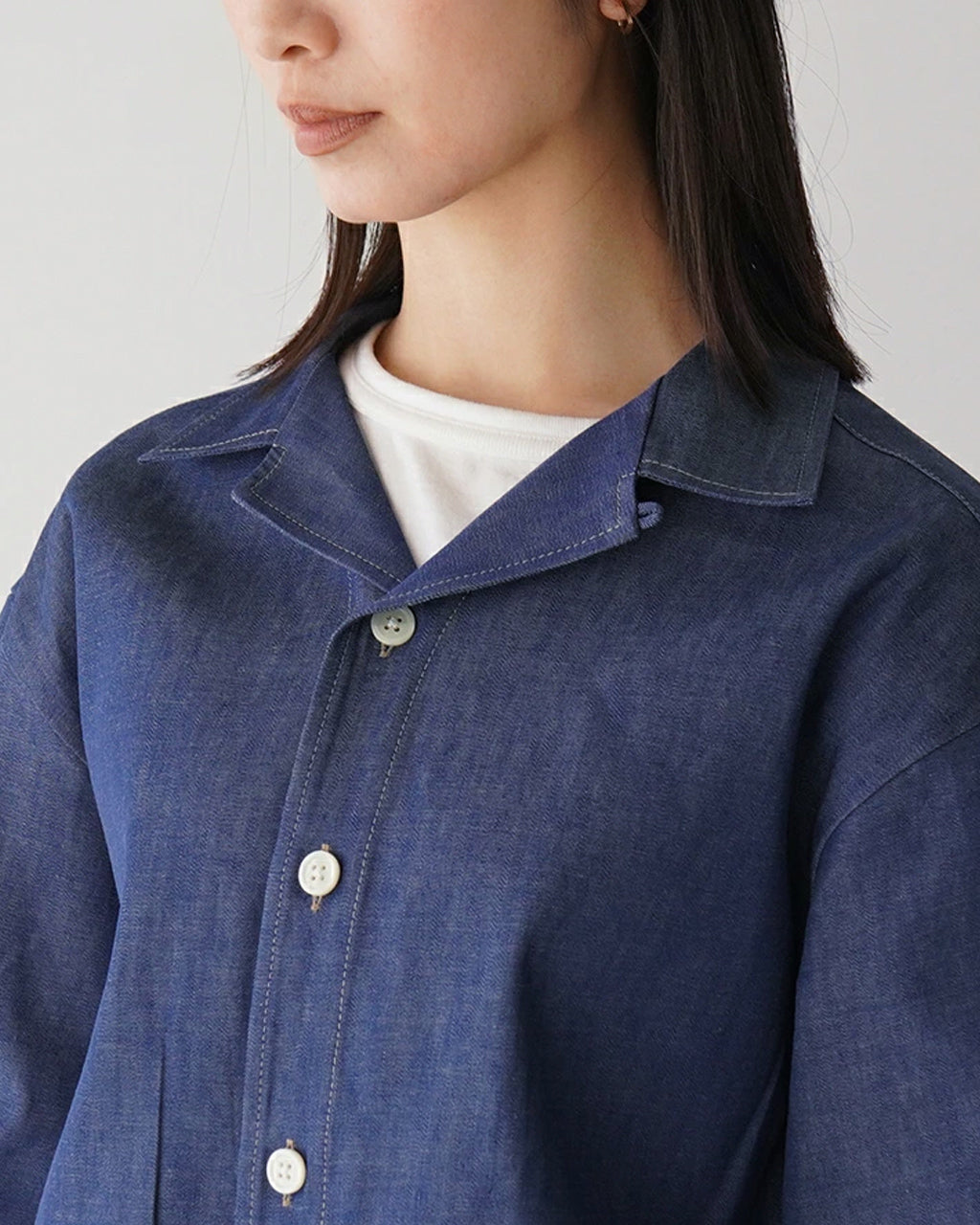 OPEN COLLAR SHIRT ROMA-DENIM【先行予約】【2026年4月下旬頃入荷予定】