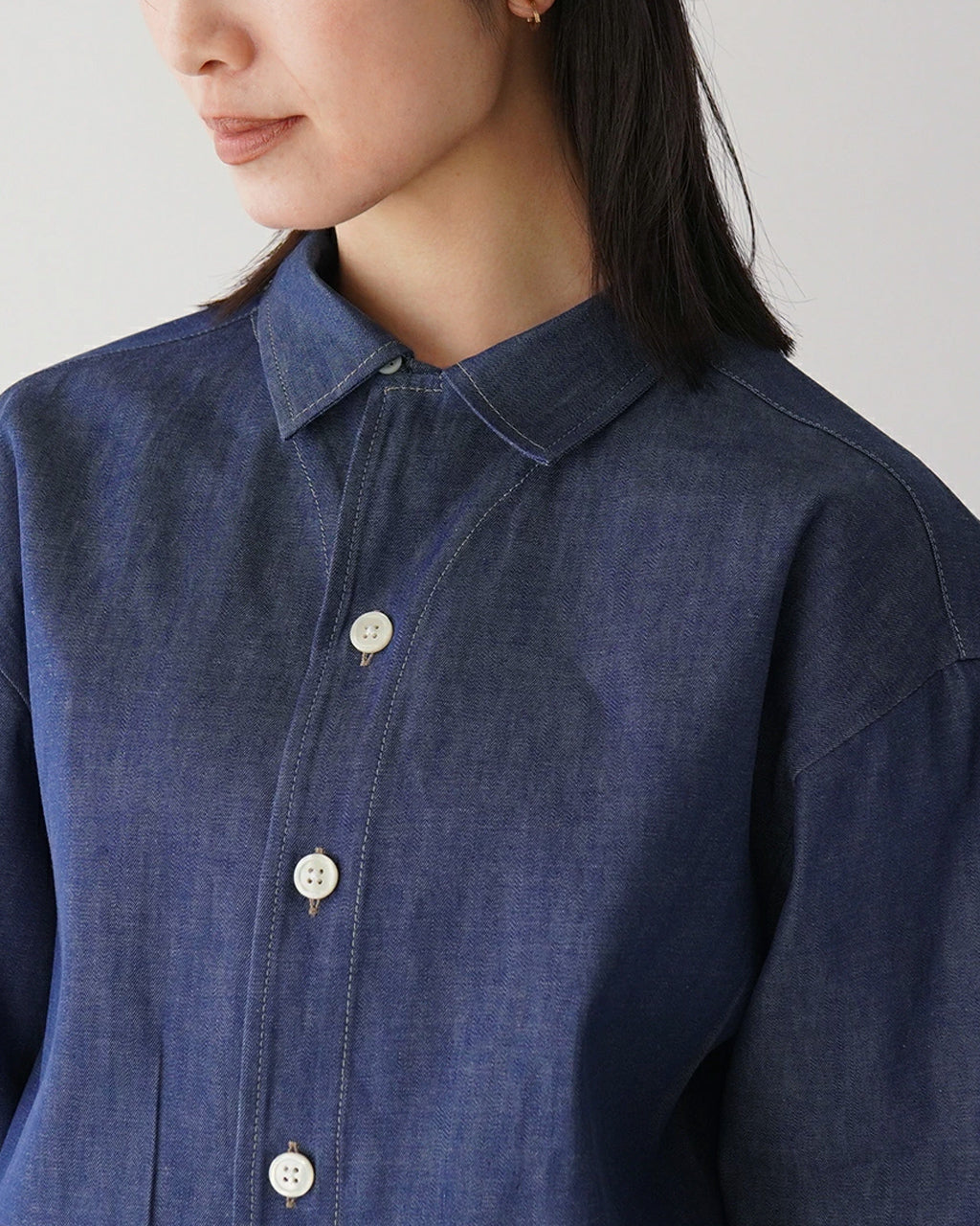 OPEN COLLAR SHIRT ROMA-DENIM【先行予約】【2026年4月下旬頃入荷予定】