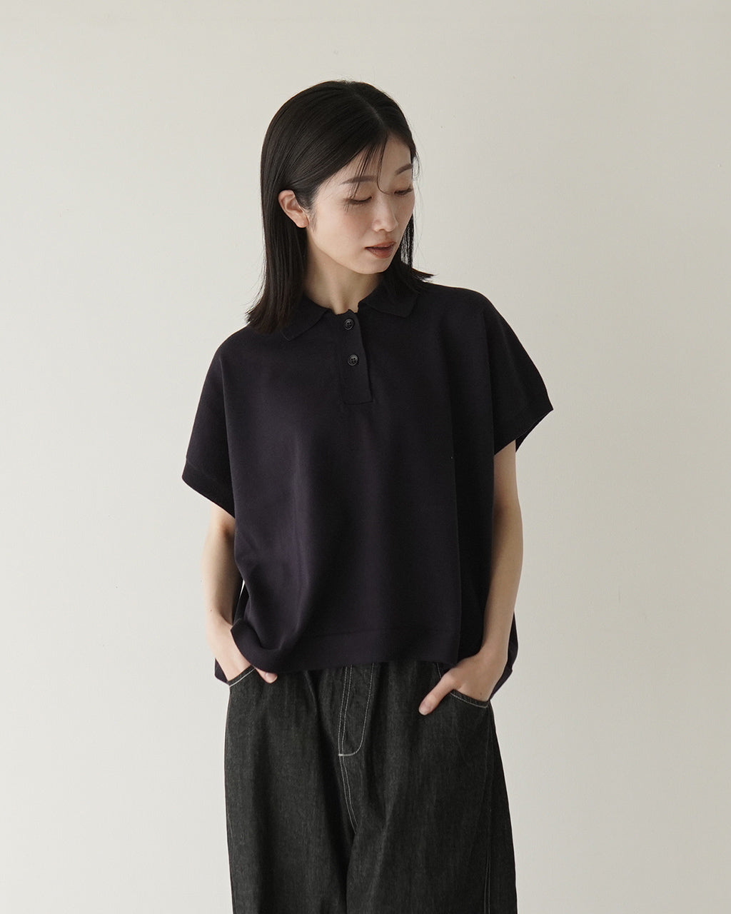 【SALE!20%OFF】半袖 ポロニット ACE ノースリーブ 襟付き