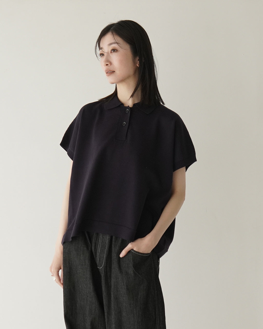 【SALE!20%OFF】半袖 ポロニット ACE ノースリーブ 襟付き