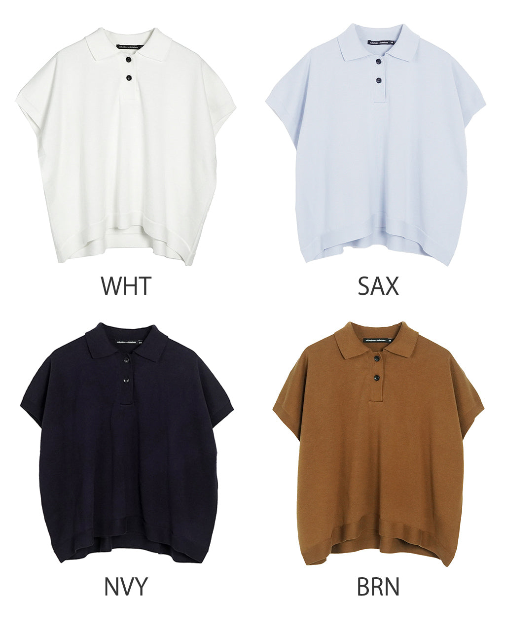 【SALE!20%OFF】半袖 ポロニット ACE ノースリーブ 襟付き