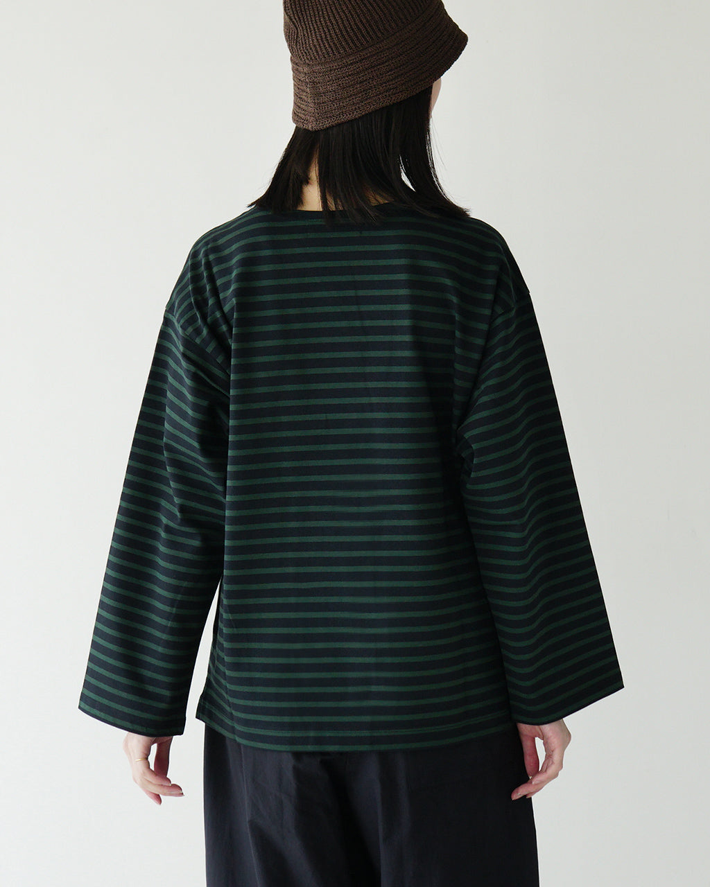 【アウトレット!30%OFF】nicholson&nicholson ニコルソン アンド ニコルソン ボートネック 長袖 Tシャツ COAST コースト カットソー ボーダーソリッド バスクシャツ