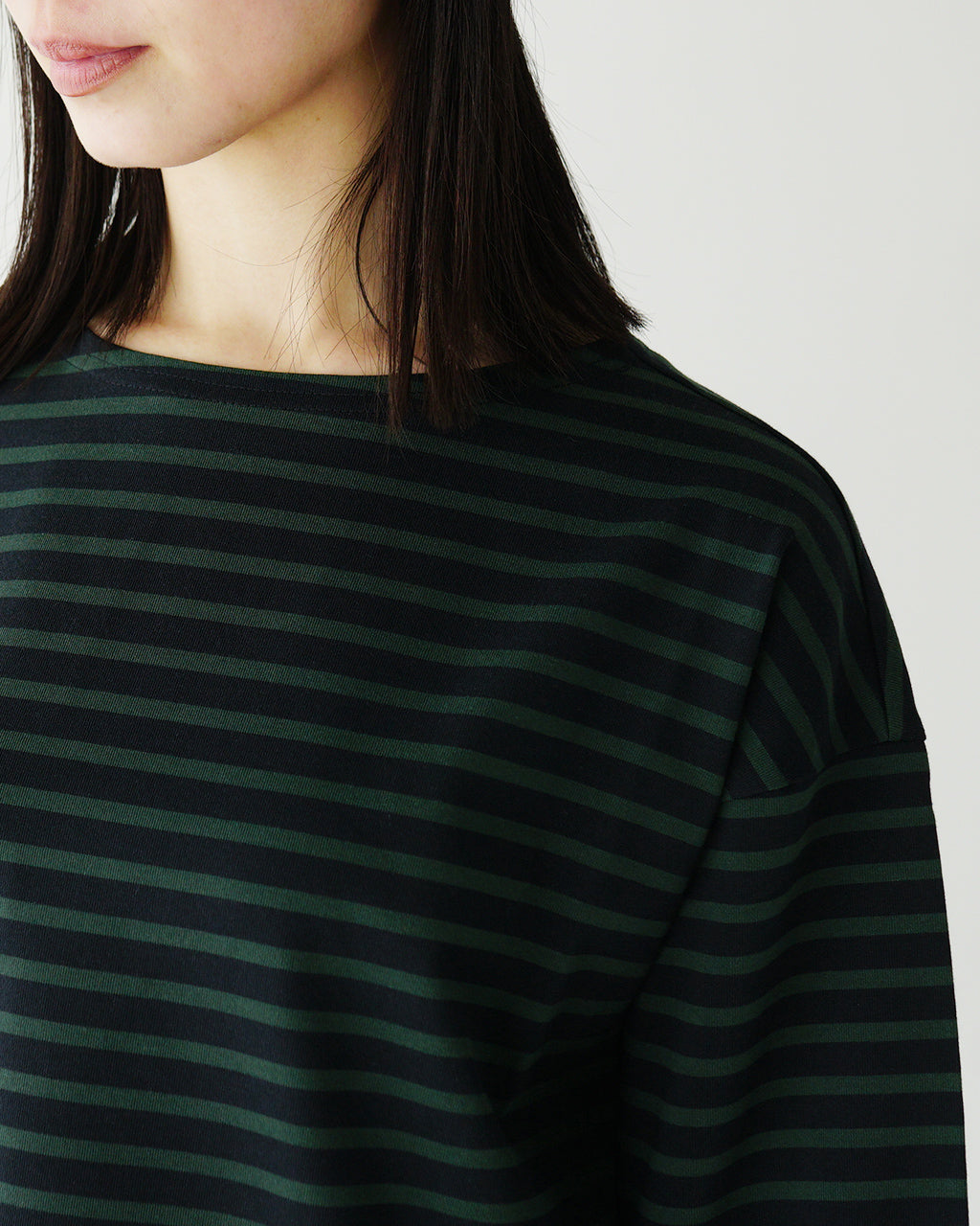 【アウトレット!30%OFF】nicholson&nicholson ニコルソン アンド ニコルソン ボートネック 長袖 Tシャツ COAST コースト カットソー ボーダーソリッド バスクシャツ