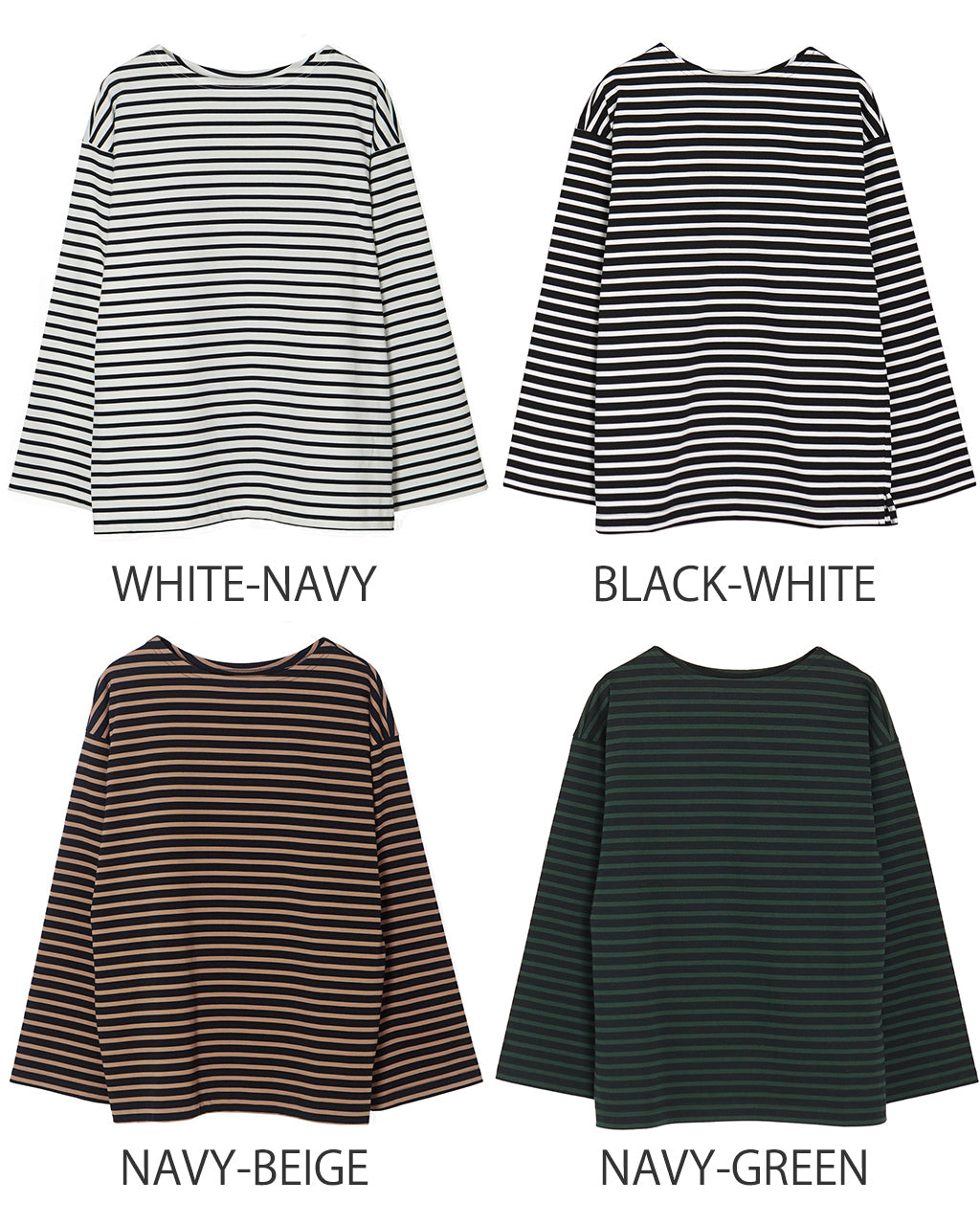【アウトレット!30%OFF】nicholson&nicholson ニコルソン アンド ニコルソン ボートネック 長袖 Tシャツ COAST コースト カットソー ボーダーソリッド バスクシャツ