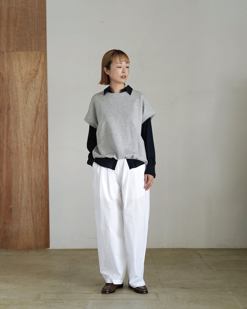 「DUO」 OVERSIZED SWEAT VEST【先行予約】【2026年4月下旬頃入荷予定】