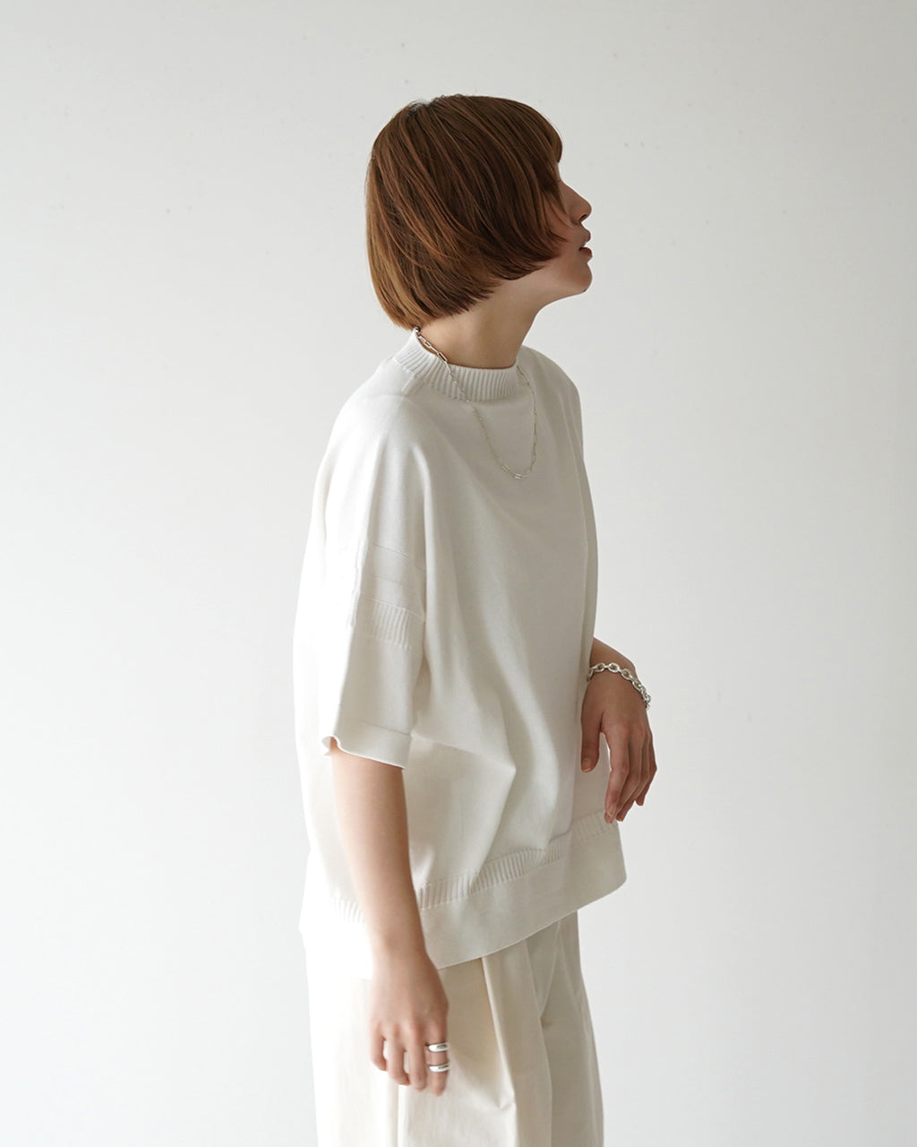 【SALE!40%OFF】半袖 ニットプルオーバー ISLAND アイランド オーガニックコットン
