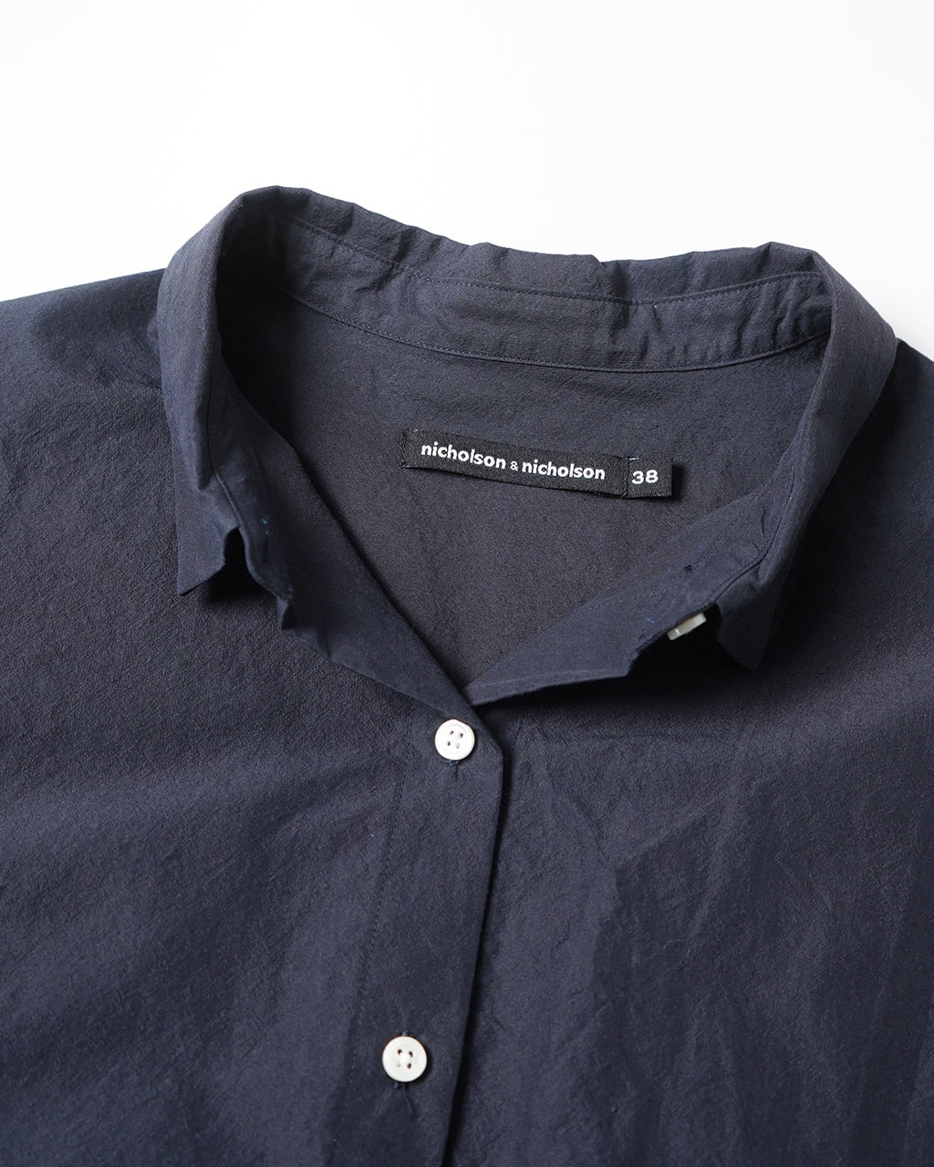 \早得24時間限定ポイント10倍/nicholson&nicholson ニコルソン アンド ニコルソン フレンチスリーブシャツ TENDER-W バックギャザー ブラウス 日本製 【送料無料】