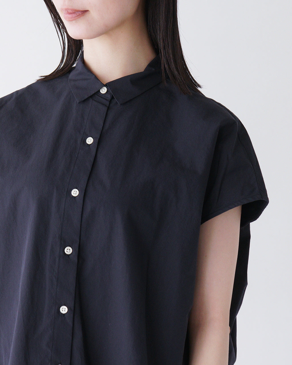 【SALE!30%OFF】フレンチスリーブシャツ TENDER-W バックギャザー ブラウス 日本製