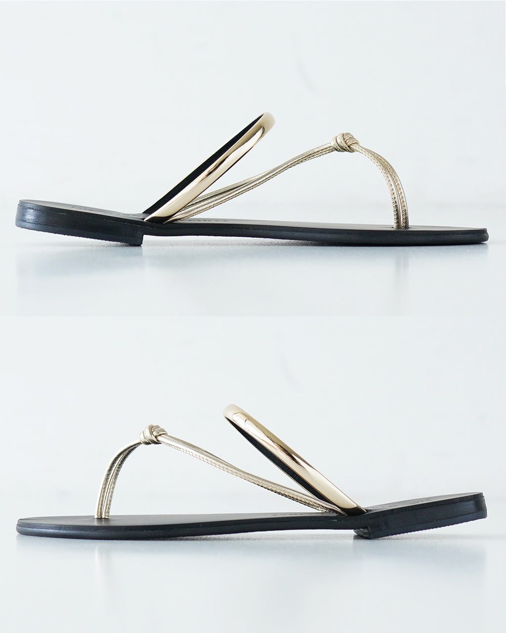 【SALE!50%OFF】NICOLAS LAINAS ニコラスライナス トングサンダル メタリック フェイクレザー シューズ 靴 8G-T