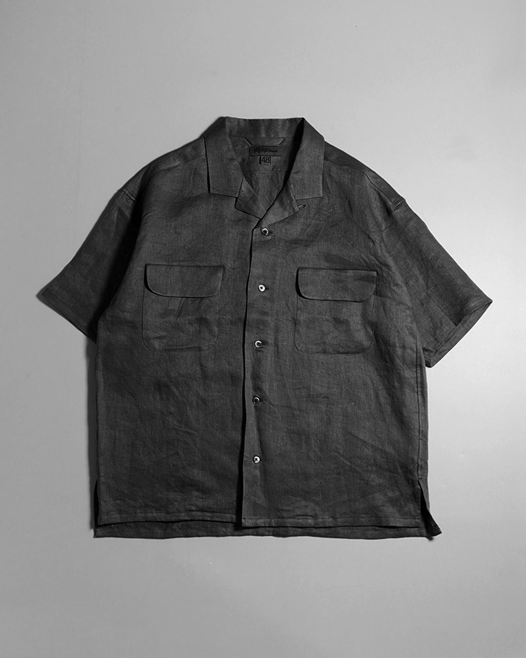 【アウトレット!20%OFF】Nigel Cabourn ナイジェル・ケーボン オープンカラー シャツ リネンツイル OPEN COLLAR SHIRT LINEN TWILL フラップポケット 半袖 シャツ 80480011005 【送料無料】