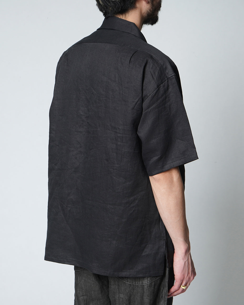 【アウトレット!20%OFF】Nigel Cabourn ナイジェル・ケーボン オープンカラー シャツ リネンツイル OPEN COLLAR SHIRT LINEN TWILL フラップポケット 半袖 シャツ 80480011005 【送料無料】