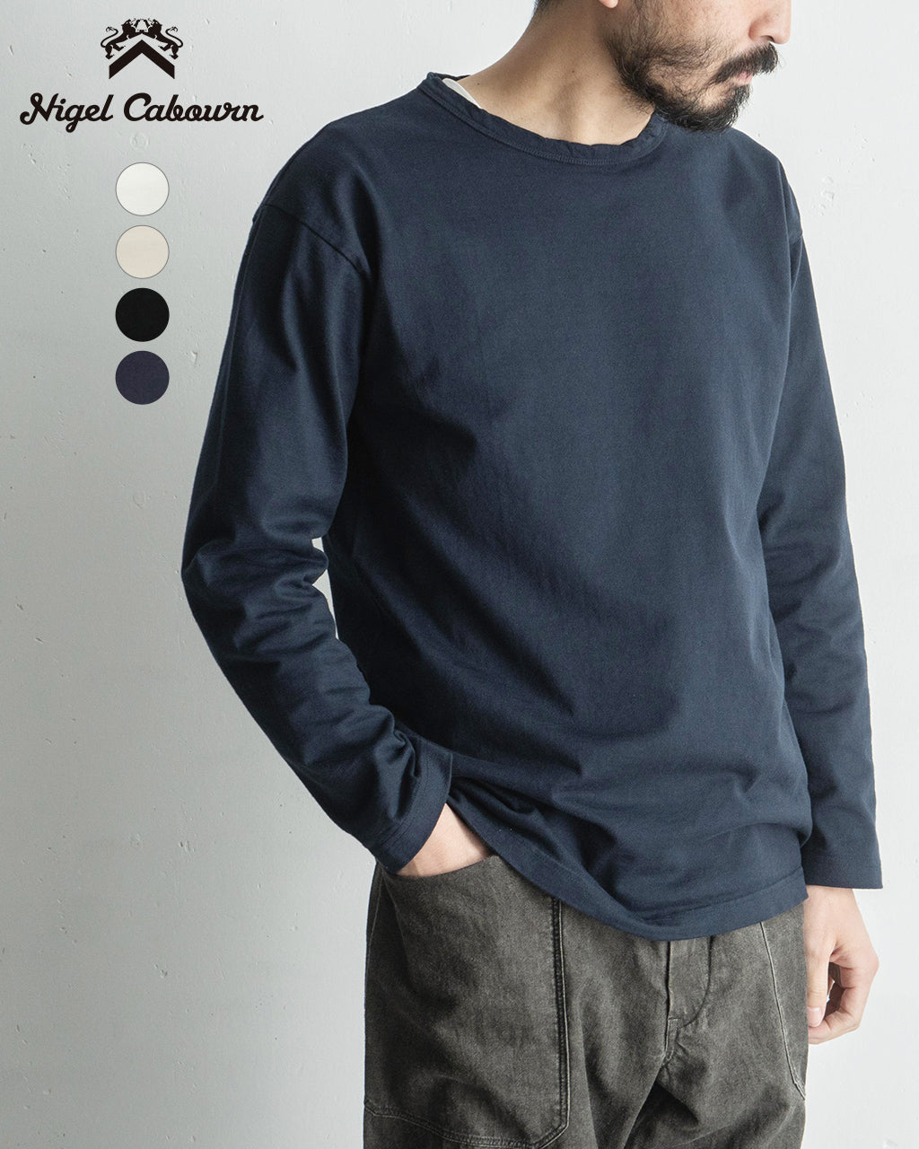Nigel Cabourn 나이젤·케이본 9.5 온스 40s USMC 롱 슬리브 셔츠 9.5oz 40s USMC L/S SHIRT 컷소우 80480020030【쿠폰 대상외】【무료우송】