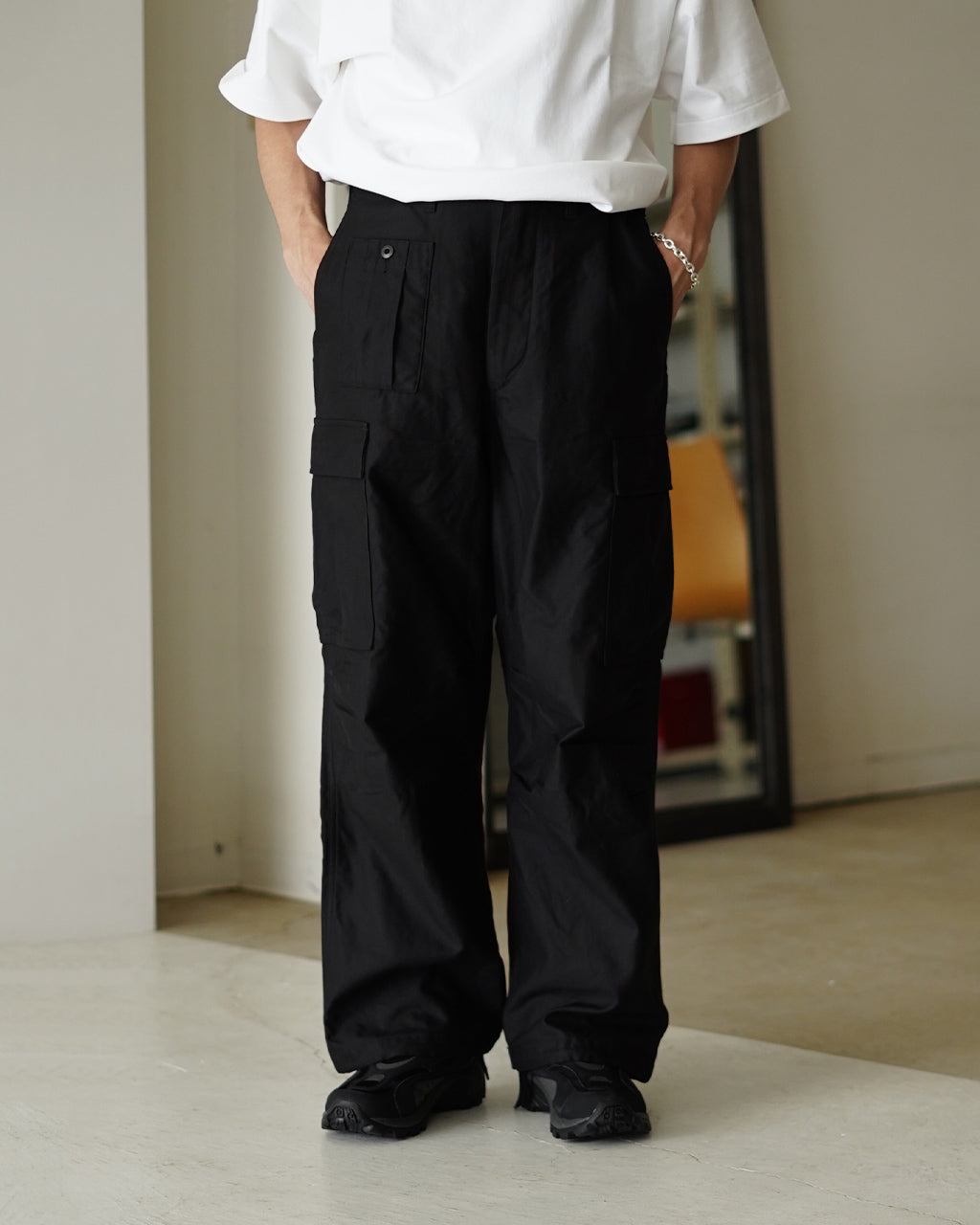 Nigel Cabourn ARMY CARGO PANT BLACK 80510050112