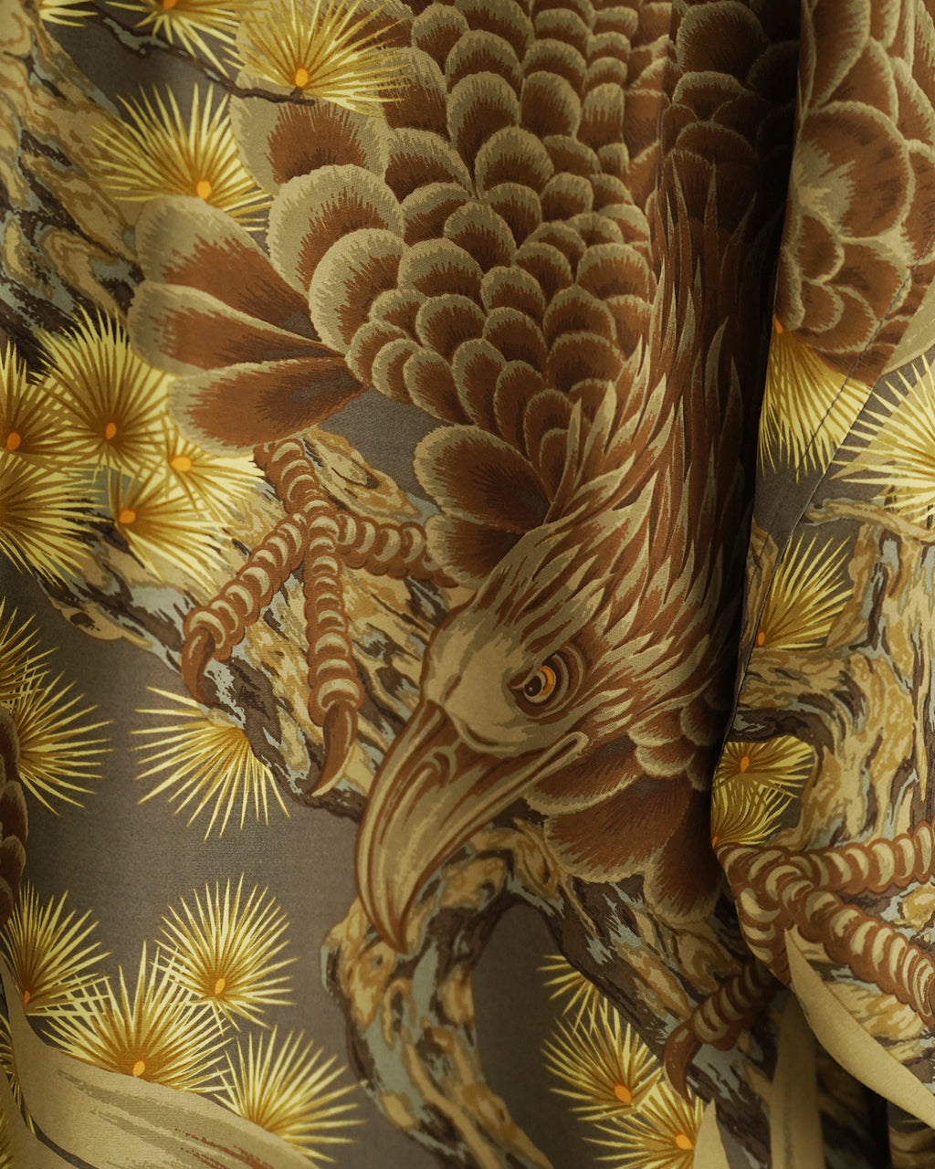 Nigel Cabourn ナイジェル・ケーボン ALOHA SHIRT EAGLE アロハシャツイーグル 鷲 ワシ 鳥 松 | Crouka(クローカ)