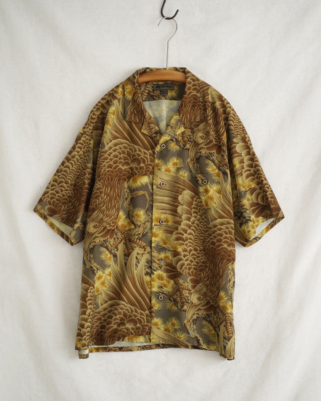Nigel Cabourn ナイジェル・ケーボン ALOHA SHIRT EAGLE アロハシャツイーグル 鷲 ワシ 鳥 松 | Crouka(クローカ)