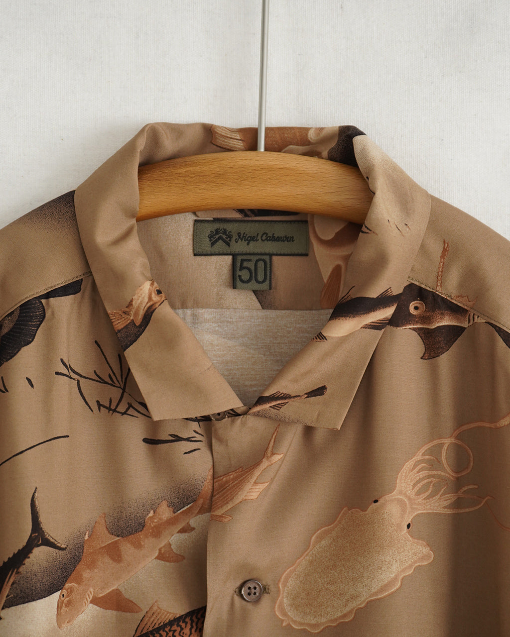 Nigel Cabourn ナイジェル・ケーボン ALOHA SHIRT GYOGUN アロハシャツ ギョグン 魚群 | Crouka(クローカ)