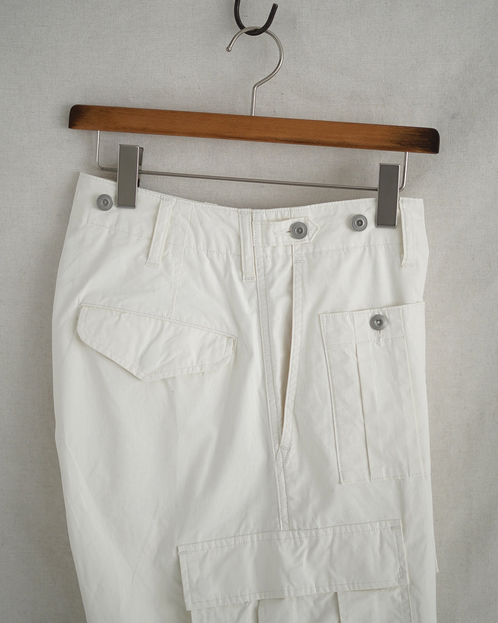 Nigel Cabourn ARMY CARGO PANT RIPSTOP PIGMENT カーゴパンツ リップストップ ホワイト|Crouka(クローカ)