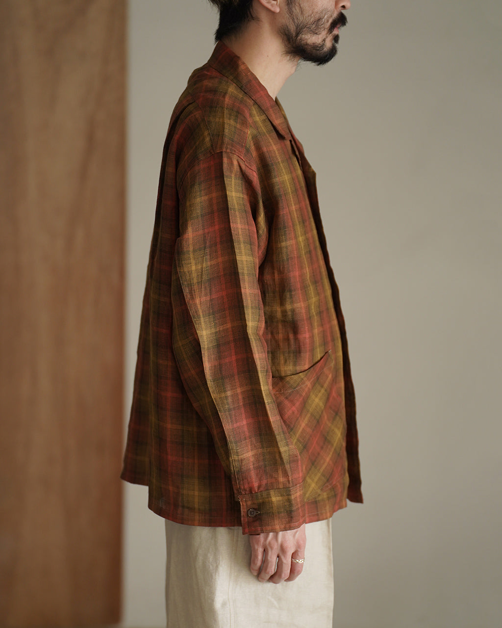 Nigel Cabourn FRENCH CHORE JACKET HEMP CHECK フレンチ チョアジャケット ヘンプ チェック|Crouka(クローカ)