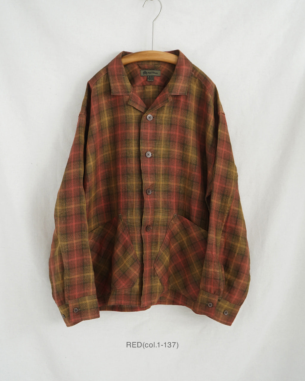 Nigel Cabourn FRENCH CHORE JACKET HEMP CHECK フレンチ チョアジャケット ヘンプ チェック|Crouka(クローカ)
