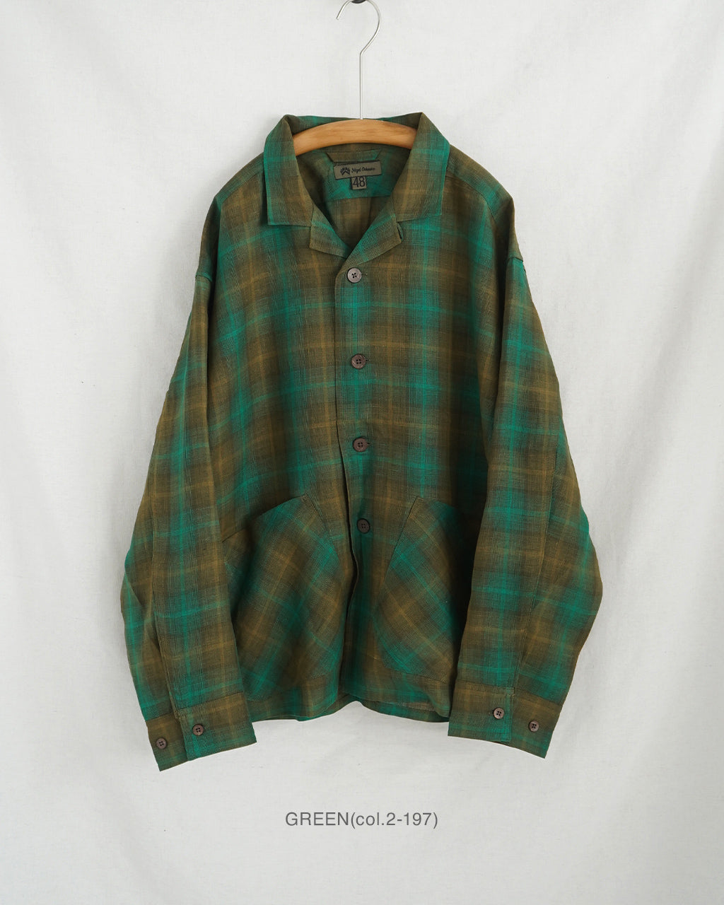Nigel Cabourn FRENCH CHORE JACKET HEMP CHECK フレンチ チョアジャケット ヘンプ チェック|Crouka(クローカ)