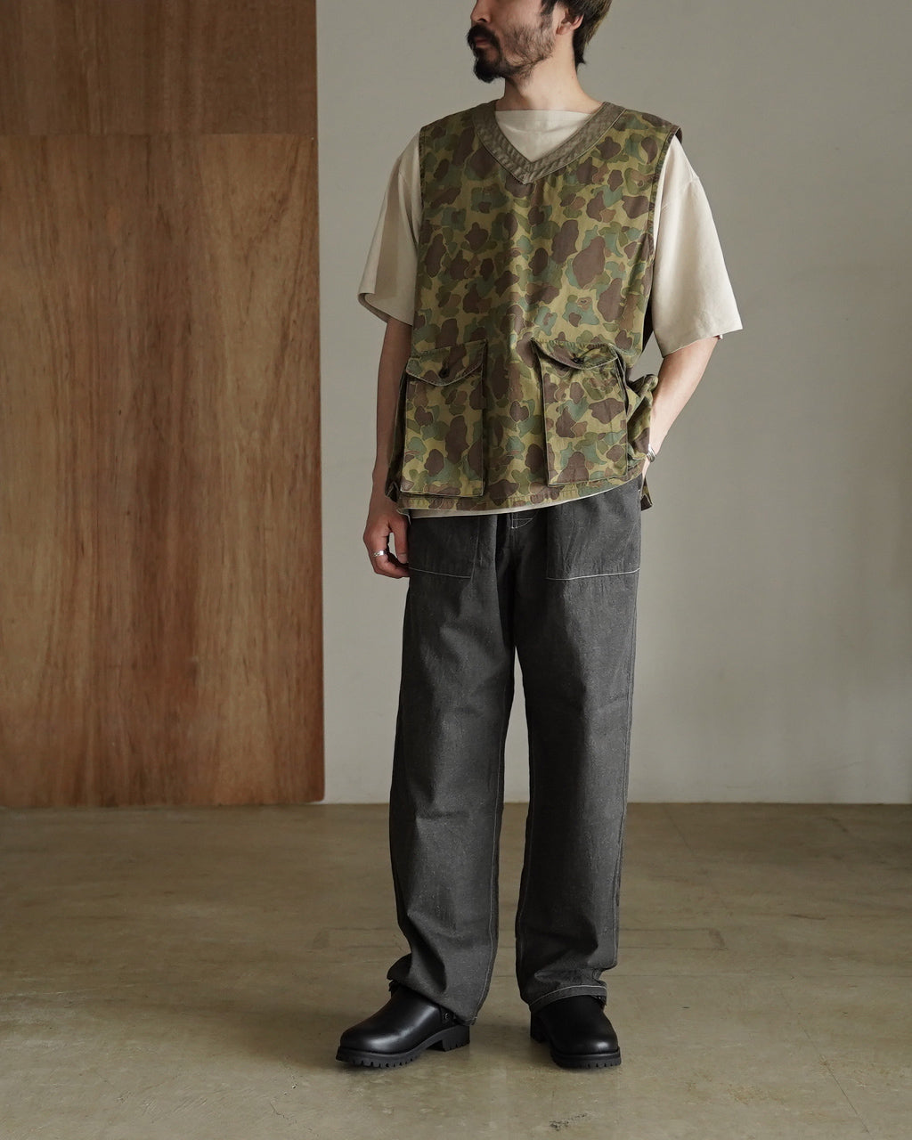 Nigel Cabourn フィッシングベスト ダックハンターカモ プルオーバー|Crouka(クローカ)