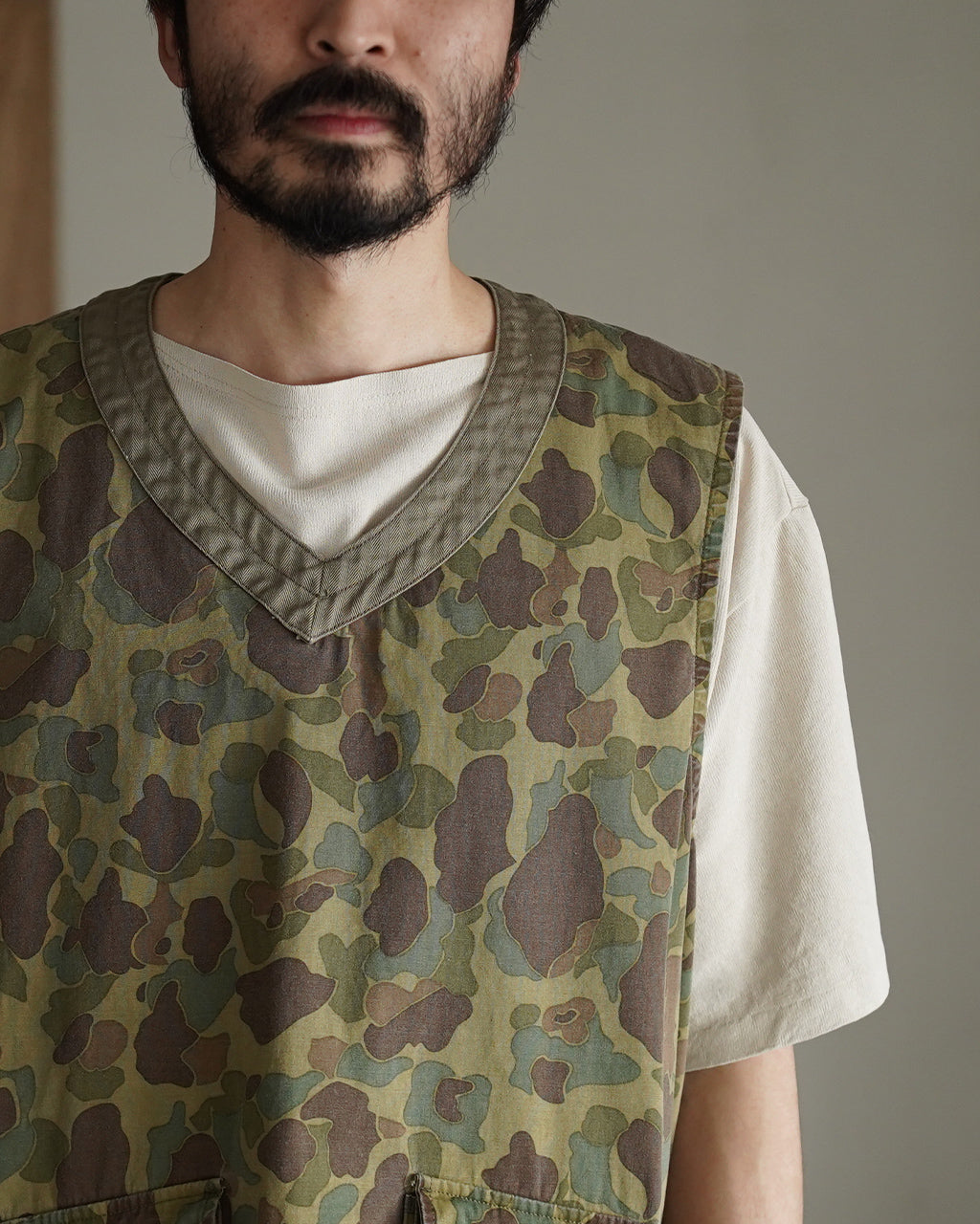 Nigel Cabourn フィッシングベスト ダックハンターカモ プルオーバー|Crouka(クローカ)