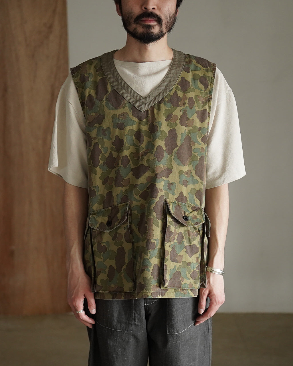 Nigel Cabourn フィッシングベスト ダックハンターカモ プルオーバー|Crouka(クローカ)