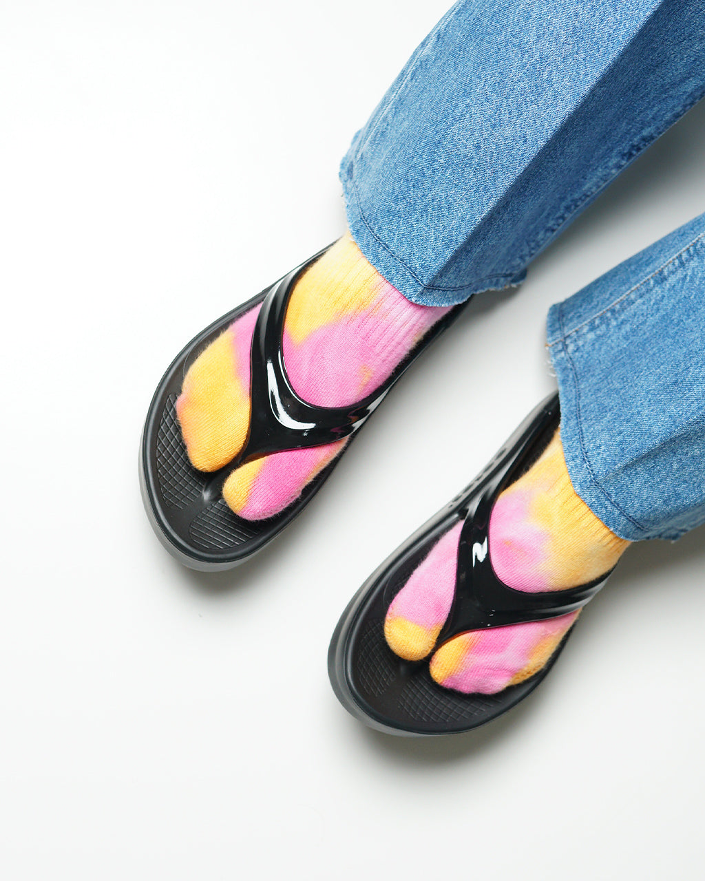 Tie Dye Ankle Socks タイダイ アンクルソックス 足袋 靴下 ND22X001【メール便可】