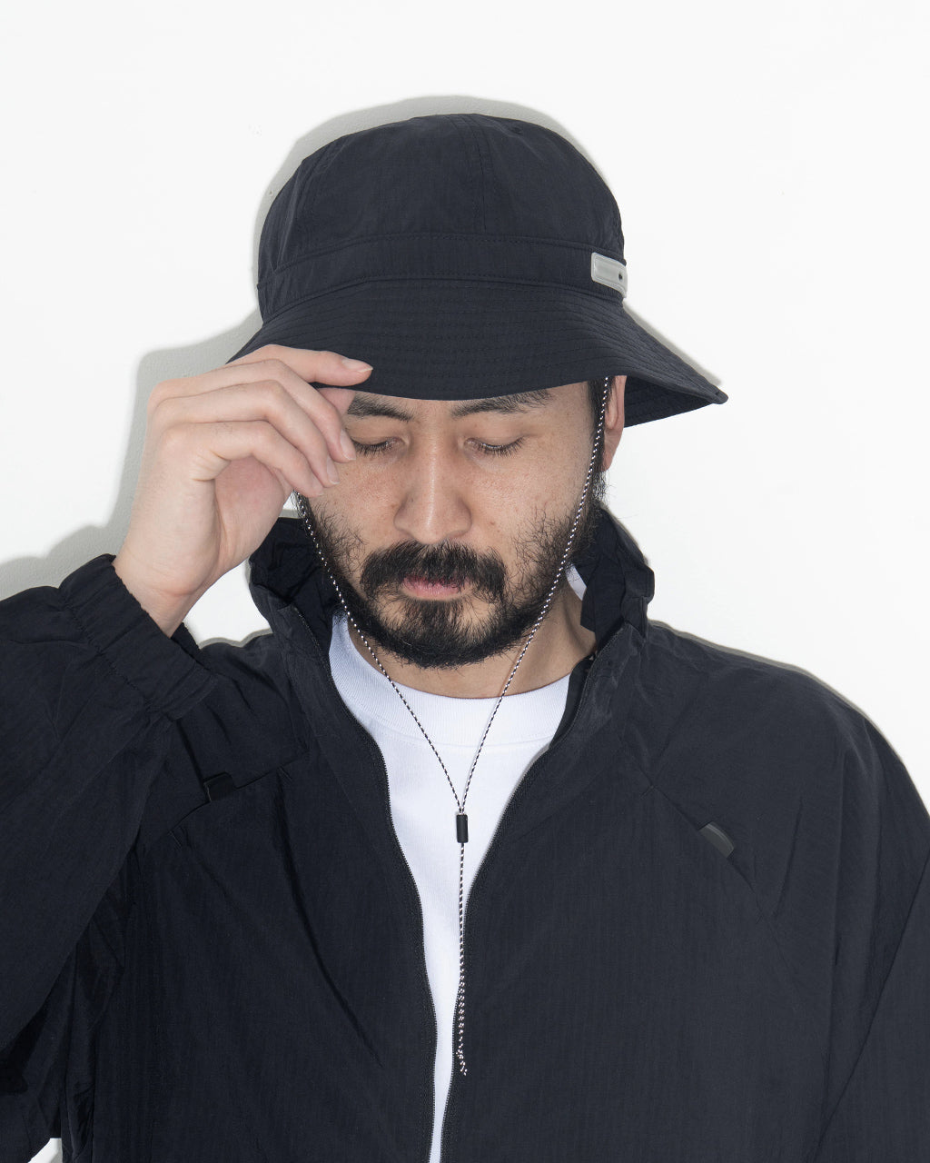 【SALE!20%OFF】365 HAT バケットハット 帽子 バケツハット リップストップナイロン 撥水 軽量 紐付き カーボンNEX24-H01