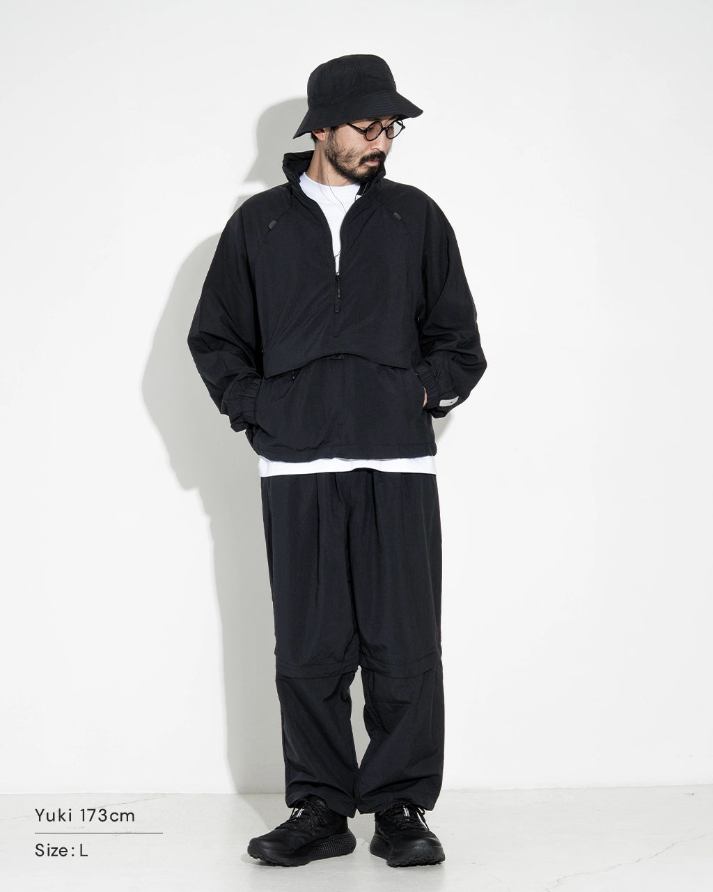 【SALE!20%OFF】300 BLOUSON ハーフジップ ブルゾン アノラック プルオーバー アウター リップストップナイロン 撥水 軽量 NEX24-J01