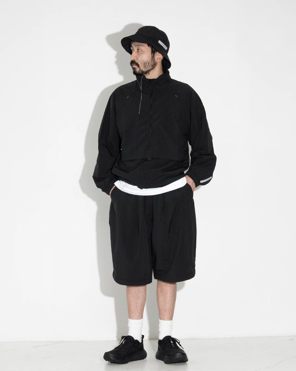 【SALE!20%OFF】300 BLOUSON ハーフジップ ブルゾン アノラック プルオーバー アウター リップストップナイロン 撥水 軽量 NEX24-J01