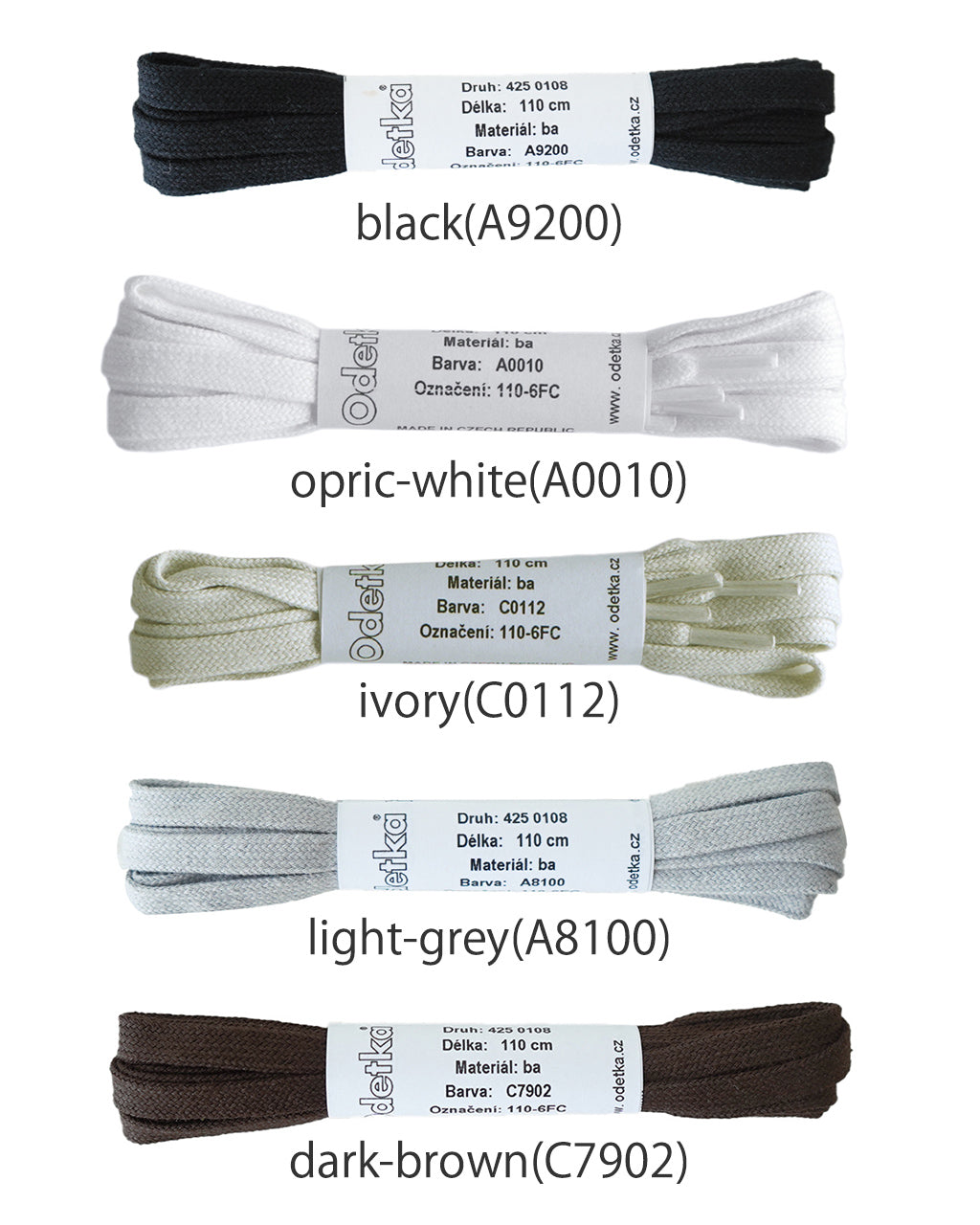shoe laces 6mm 110-6FC