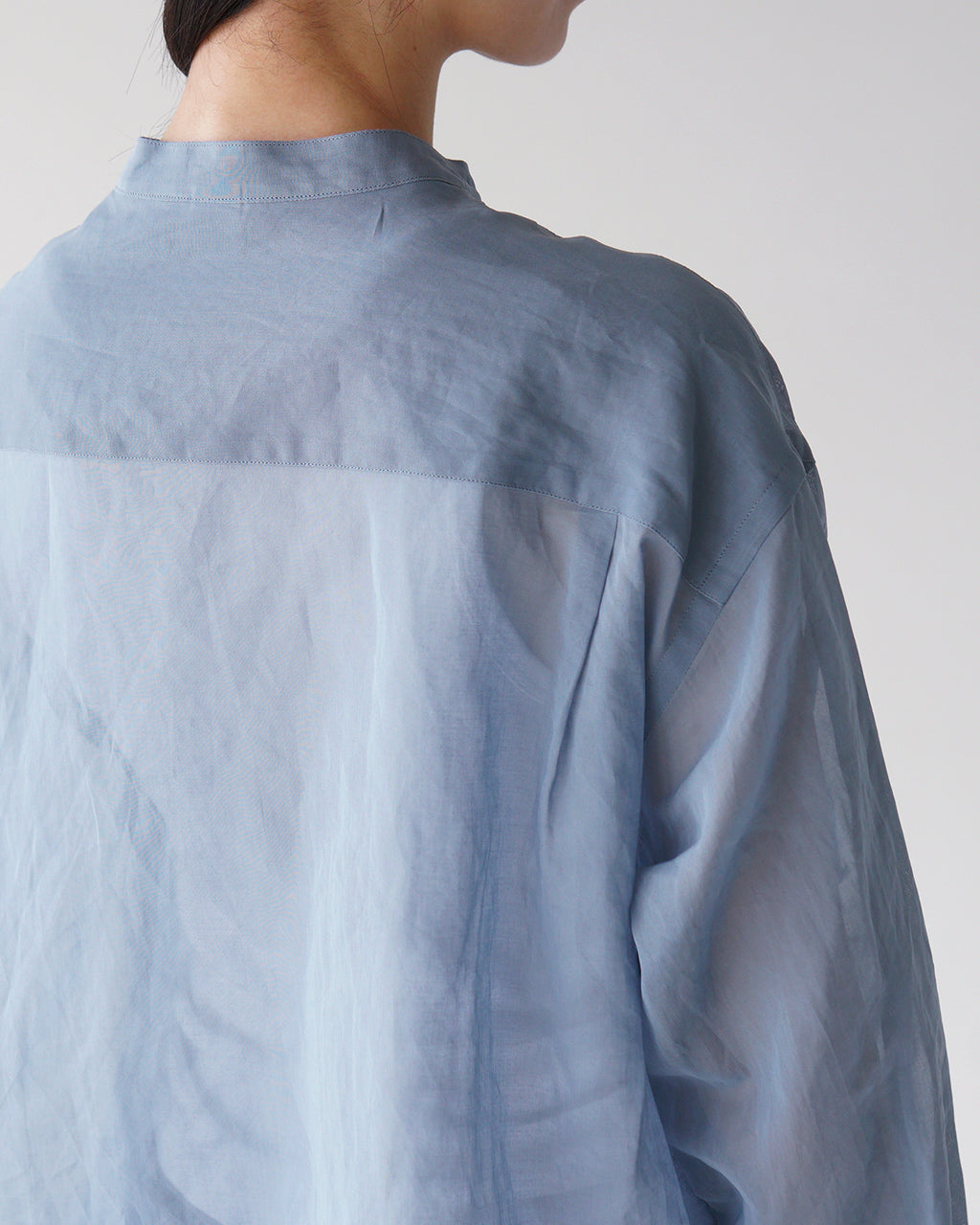 ORCIVAL オーシバル シアー バンド カラー シャツ Cotton Voile Band Collar Shirt ブザムシャツ 長袖 透け感 コットンボイル OR-B0270 VOM【送料無料】