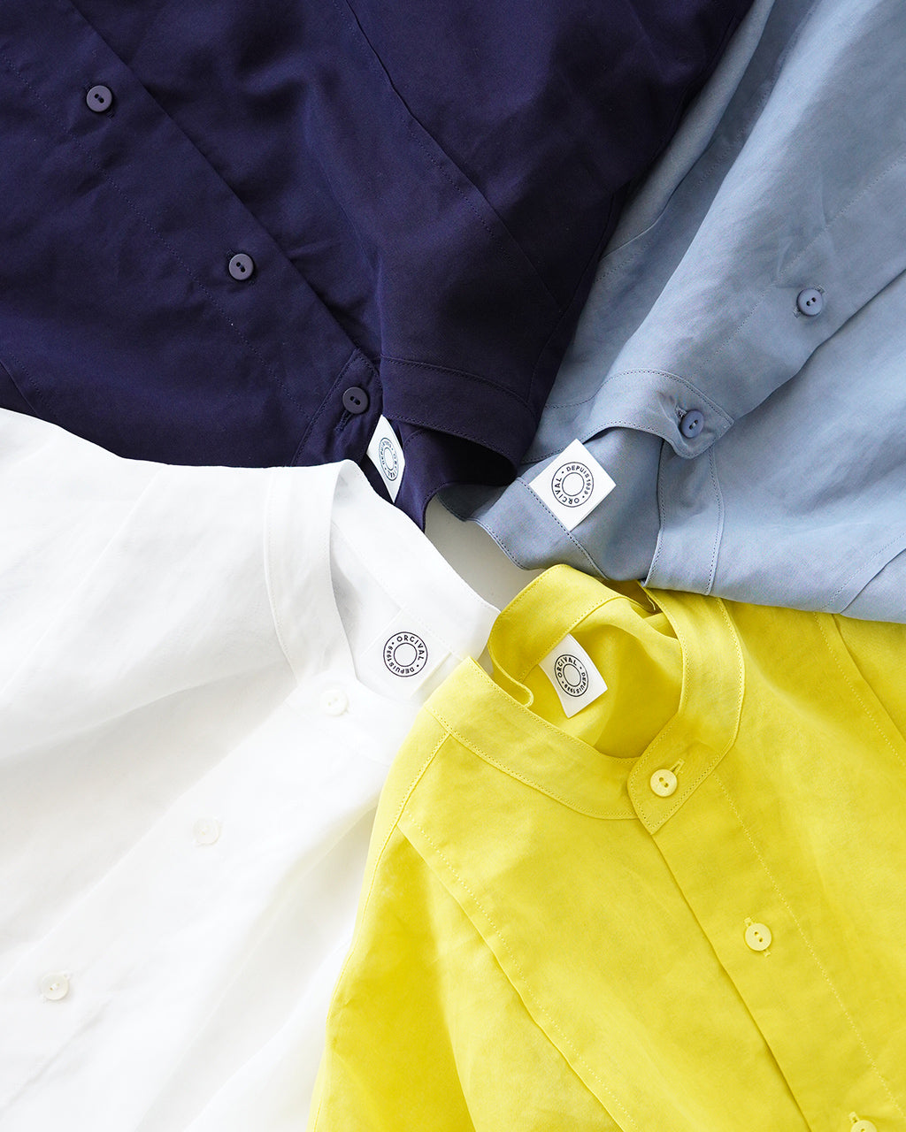ORCIVAL オーシバル シアー バンド カラー シャツ Cotton Voile Band Collar Shirt ブザムシャツ 長袖 透け感 コットンボイル OR-B0270 VOM【送料無料】