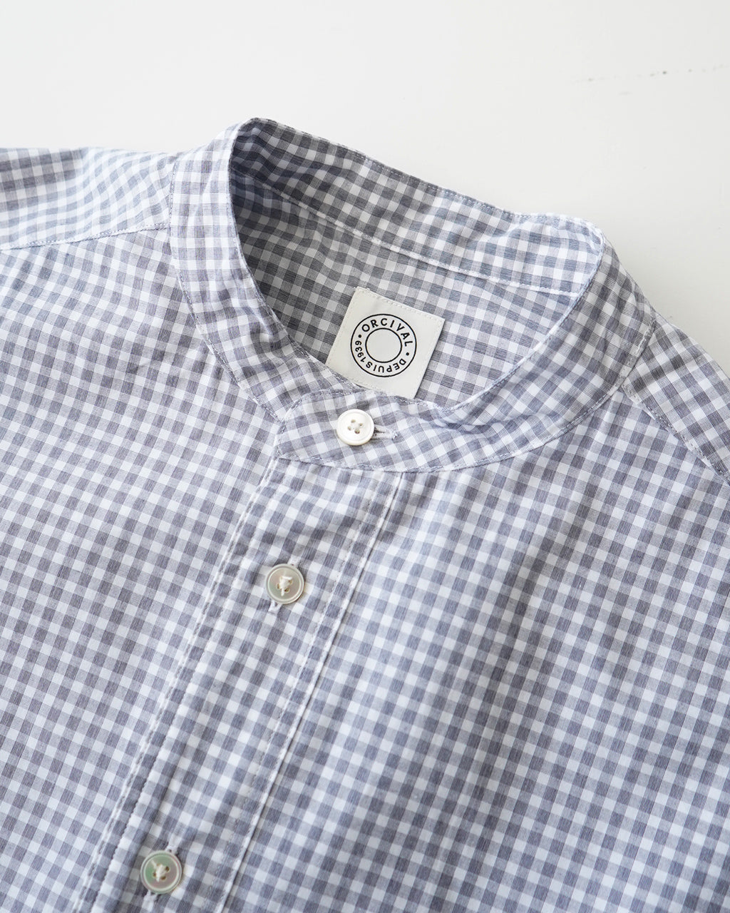 \GW限定!クーポン10%OFF/ORCIVAL オーシバル バンドカラーシャツ Typewriter Band Collar Shirt 長袖 オーバーサイズ コットンタイプライター OR-B0273 TYS【送料無料】