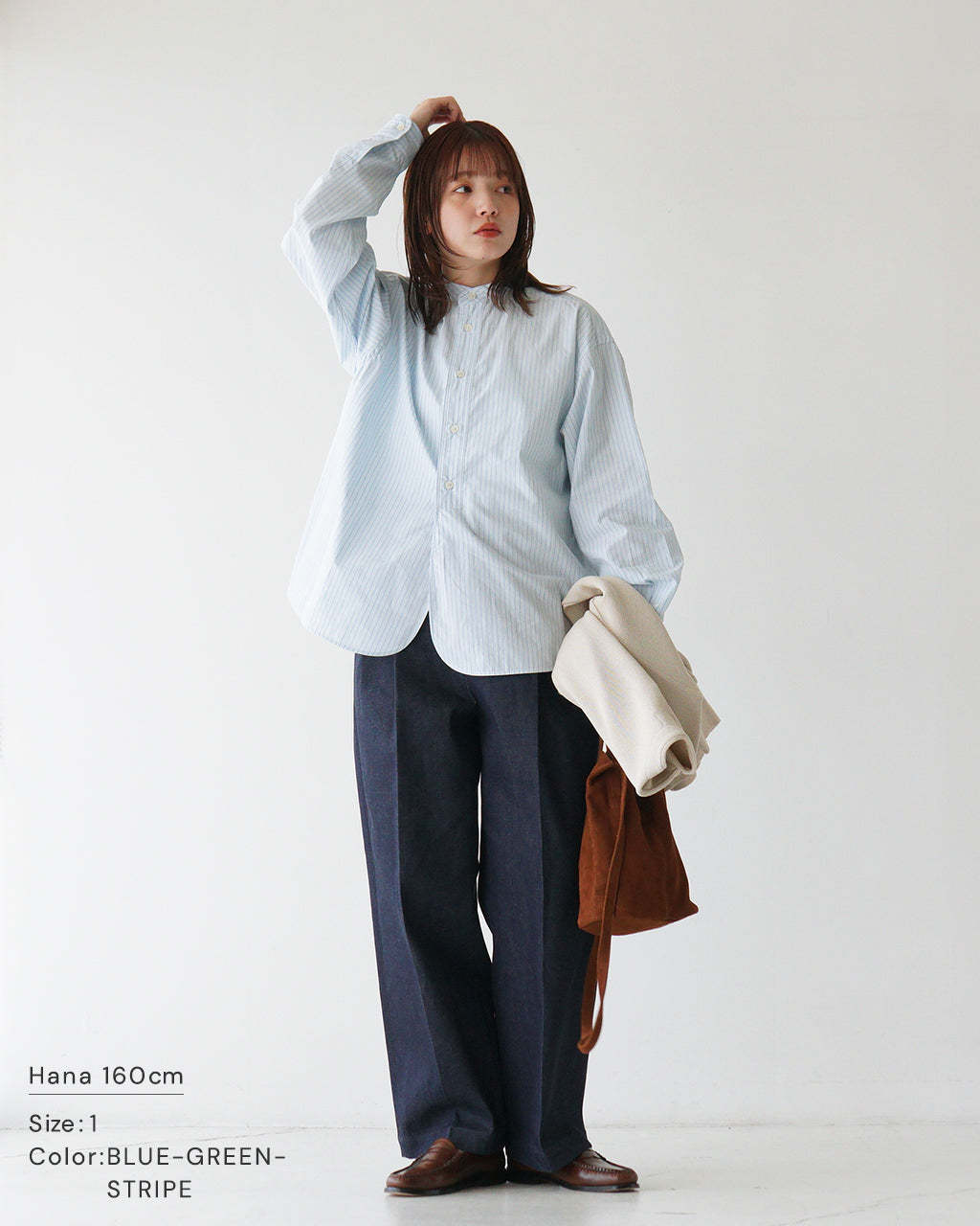\GW限定!クーポン10%OFF/ORCIVAL オーシバル バンドカラーシャツ Typewriter Band Collar Shirt 長袖 オーバーサイズ コットンタイプライター OR-B0273 TYS【送料無料】