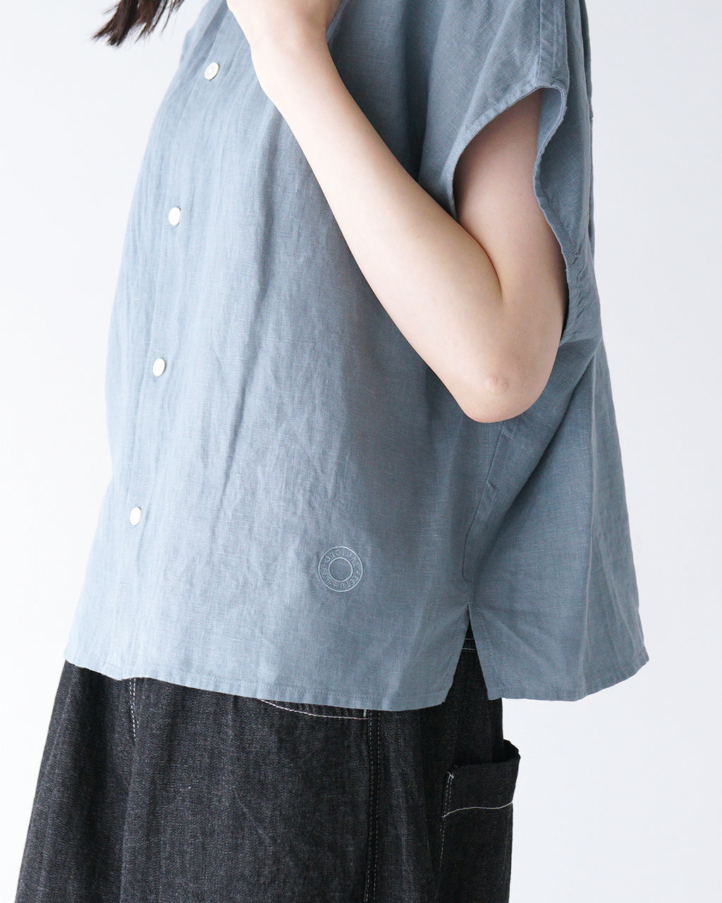 \早得24時間限定ポイント10倍/ORCIVAL オーシバル ノースリーブシャツ SLEEVELESS SHIRT カットソー リネン ブラウス OR-B0360 YLM【送料無料】