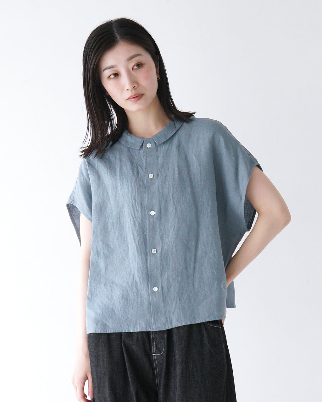\早得24時間限定ポイント10倍/ORCIVAL オーシバル ノースリーブシャツ SLEEVELESS SHIRT カットソー リネン ブラウス OR-B0360 YLM【送料無料】