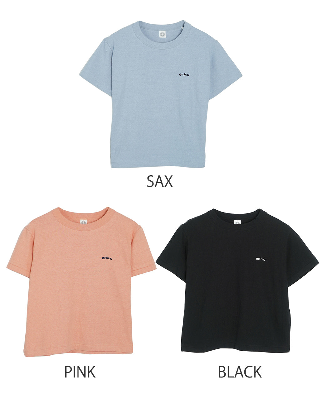 ORCIVAL オーシバル ショートスリーブ Tシャツ Uneven Jersey Embroidery T-shirt 半袖 クルーネック プルオーバー OR-C0418 MIT