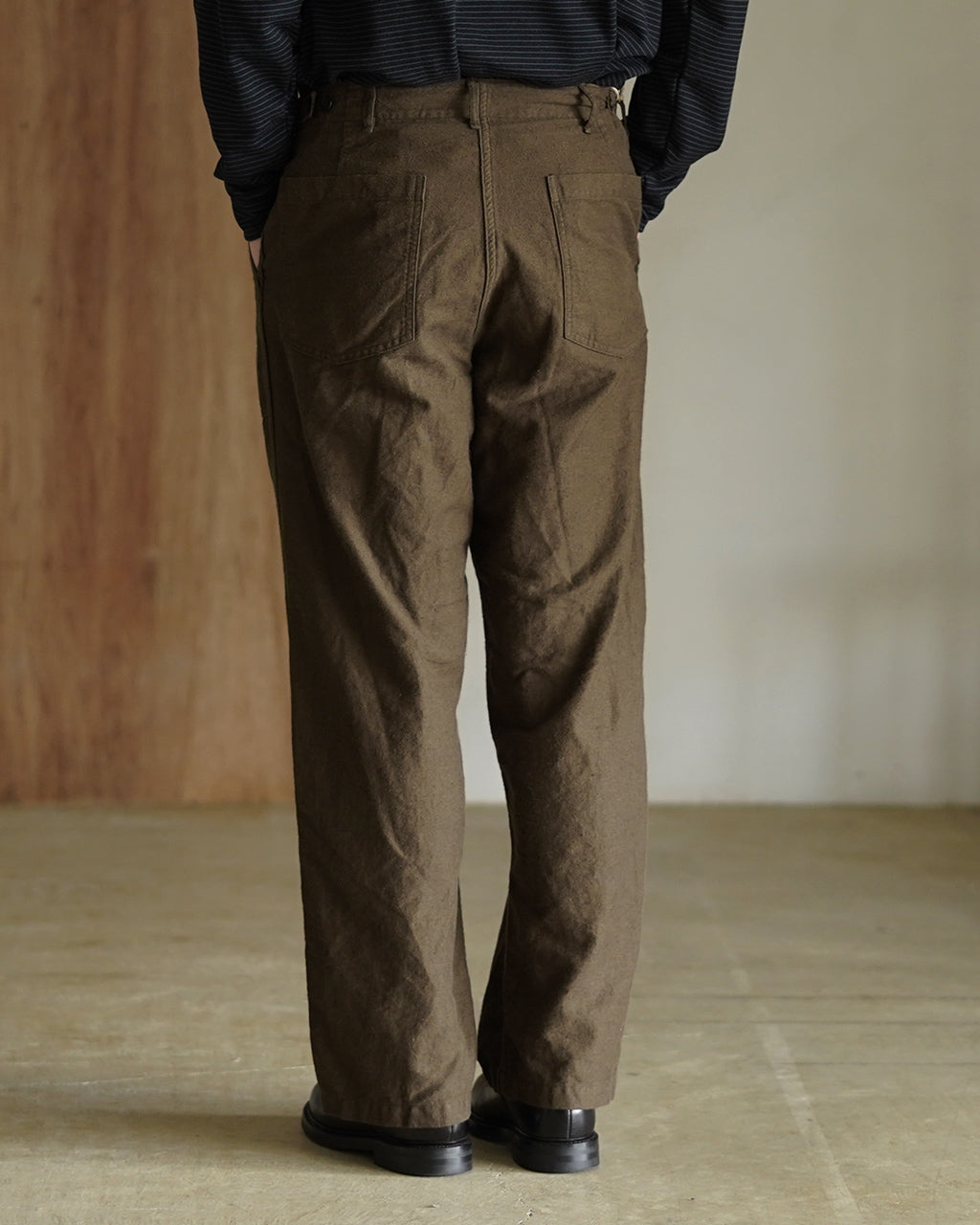 RELAX FIT COTTON LINEN MOLESKIN FATIGUE PANTS 01-5104
